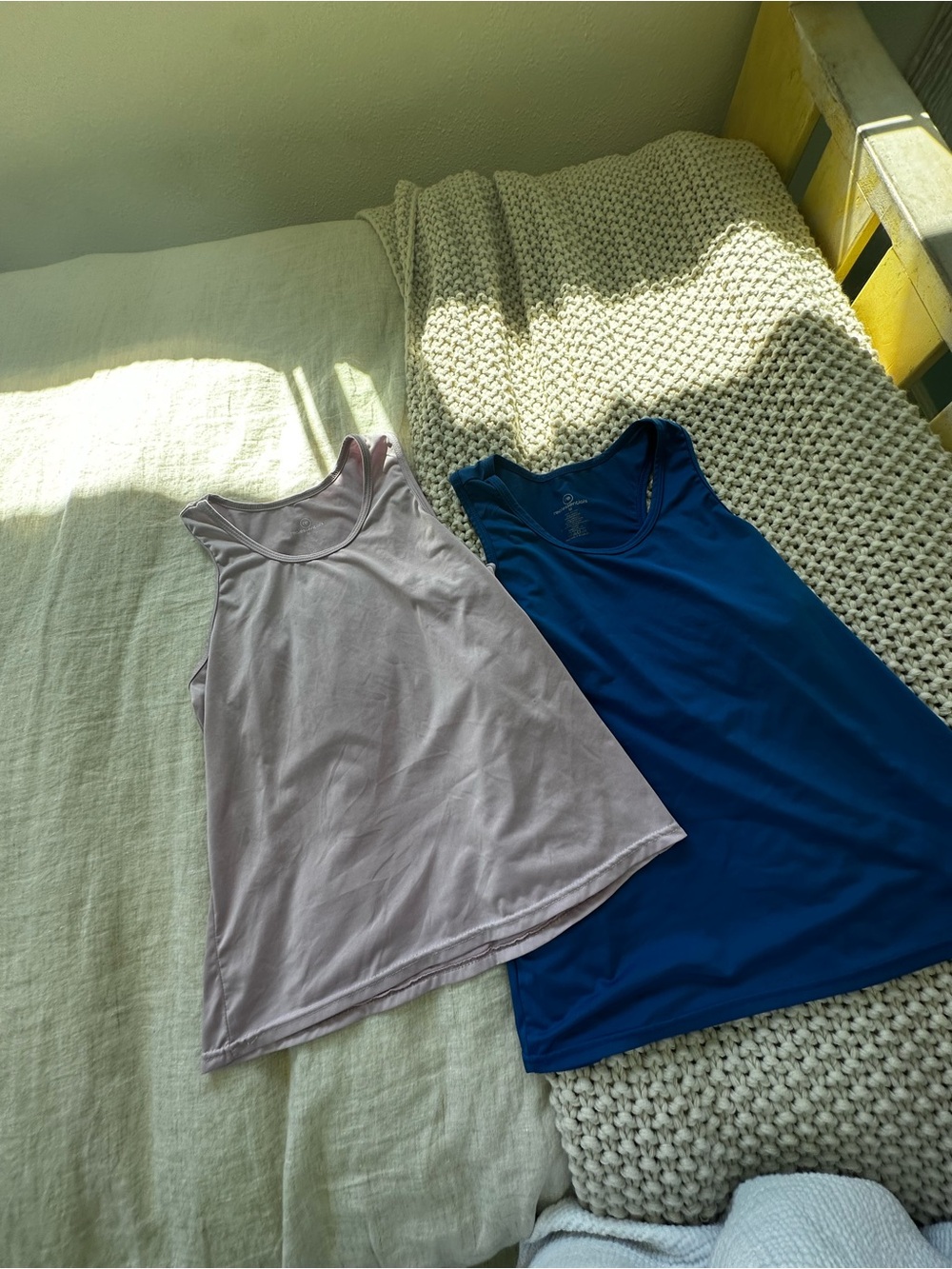 Essentials grey and blue tank top - Set of Two